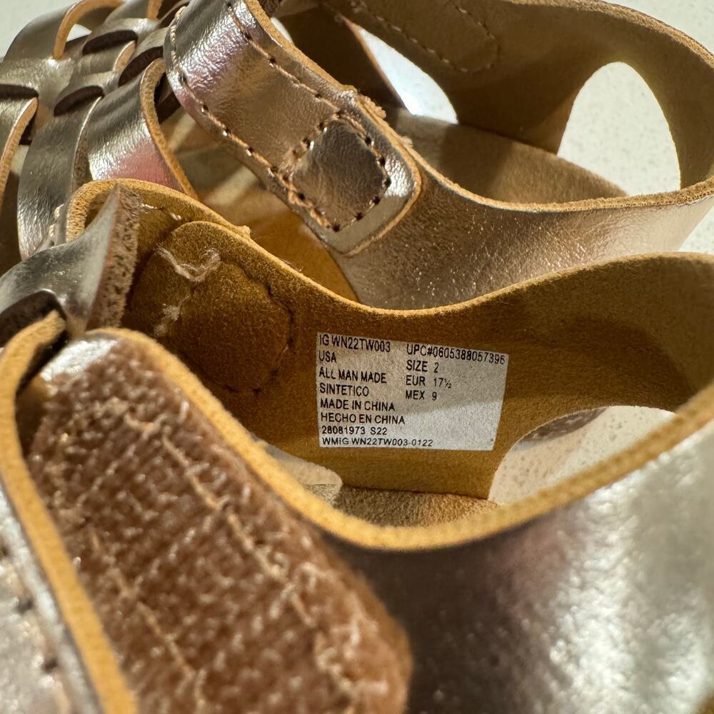 Wonder Nation Baby Girl Size 2 Sandals - Picture 3 of 6